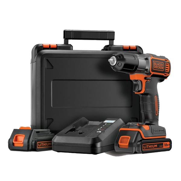 Miniatyrbillede 1 af 7: Black & Decker ASD18KB-QW bor Sort, Orange