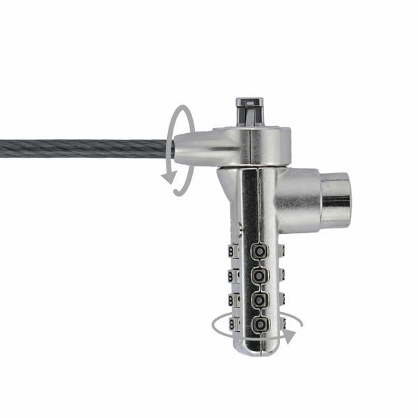 DICOTA D30887 kabellås Sort, Rustfrit stål 2 m