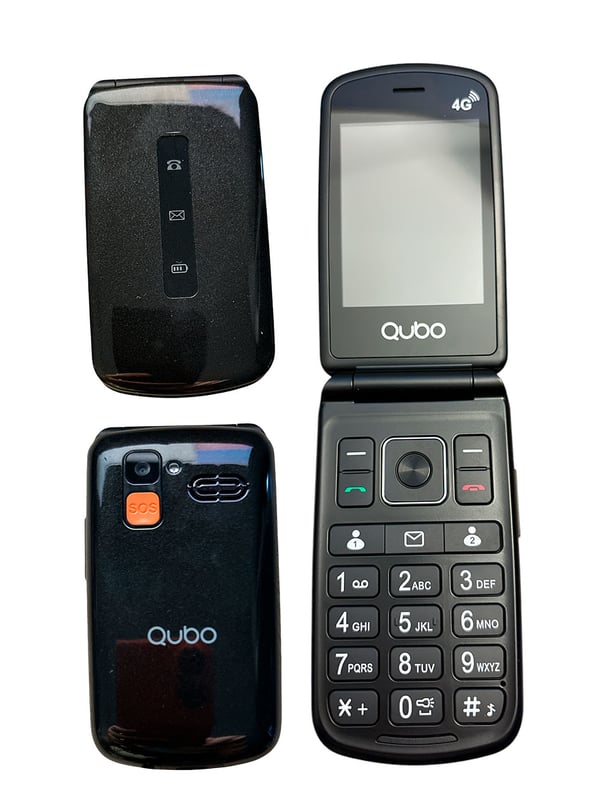 Miniatyrbillede 1 af 4: Qubo P-210NW 4G mobiltelefon 6,1 cm (2.4") Sort Kameratelefon