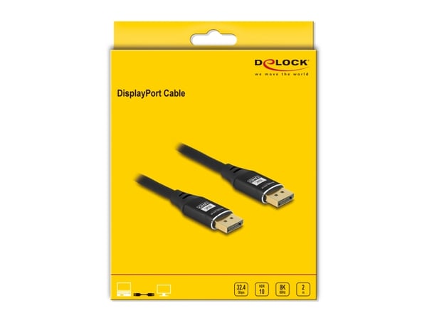 Pikkukuva 2 / 3: DeLOCK 80621 DisplayPort-kaapeli 2 m Musta
