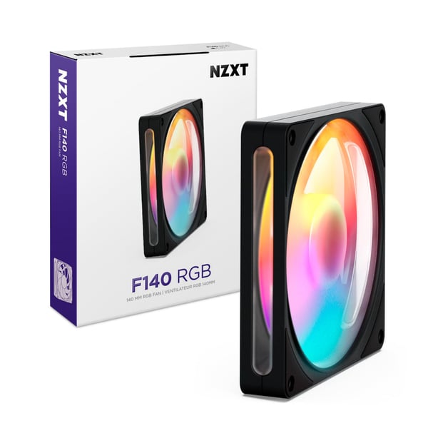 Miniatyrbillede 2 af 2: NZXT F140 RGB Computerkabinet Ventilator 14 cm Sort
