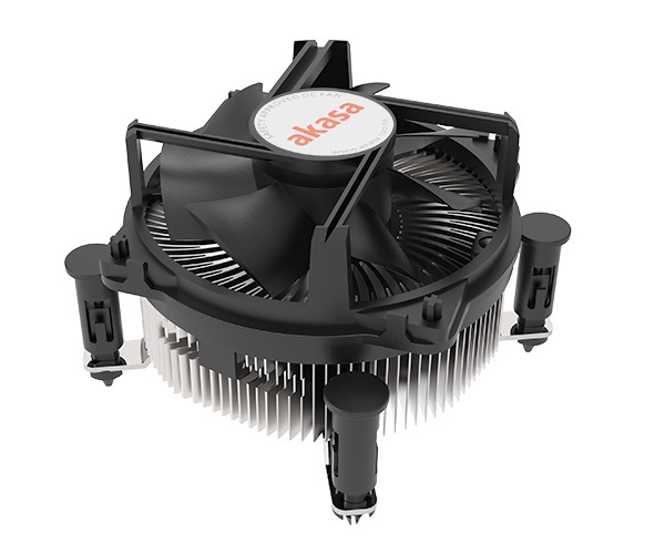 Akasa AK-CC6606BP01 kylsystem för dator Processor VGA-kylare 9 cm Aluminium, Svart 1 styck