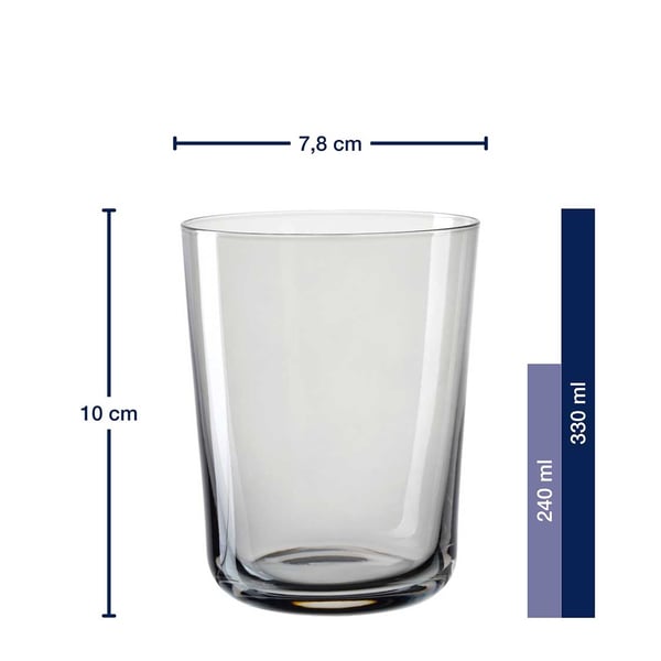 Miniatyrbillede 5 af 6: LEONARDO LEGGERO Grå 4 stk 330 ml
