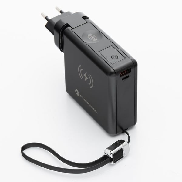 Miniatyrbillede 11 af 13: Forcell 5903396375378 powerbank 15000 mAh Trådløs opladning Sort