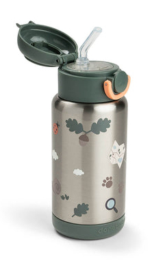 Miniatyrbild 1 av 7: Done by Deer 1061233 dricksflaskor Daglig användning 340 ml Rostfritt stål Grön, Rostfritt stål