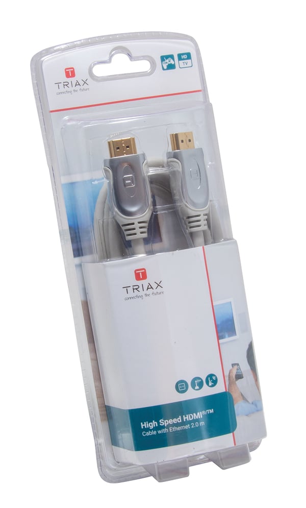 Triax 370716 HDMI-kabel 2 m HDMI Type A (Standard) Grå