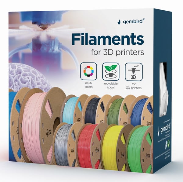 Miniatyrbillede 1 af 4: Gembird 3DP-ABS1.75-01-BK 3D print materiale ABS Sort 1,4 kg