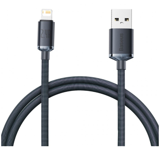 Baseus CAJY000001 mobiltelefonkablar Svart 1,2 m USB A Lightning