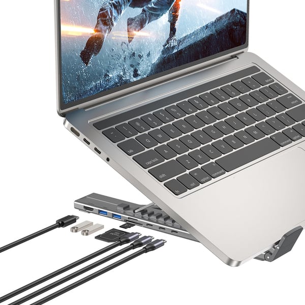 UNITEK D1137AGY01 dockingstation Docking USB 3.2 Gen 1 (3.1 Gen 1) Type-C Sølv
