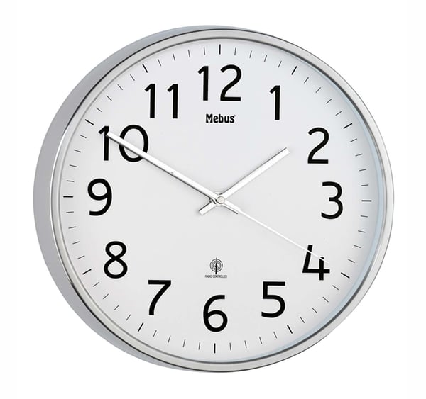 Mebus 52680 vägg- och bordsklocka Circel Silver