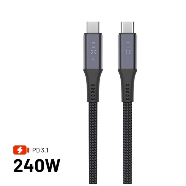 FIXED FIXDBP-CC2-GR USB-kablar USB 2.0 2 m USB C 20 Gbit/s 240 W Grå