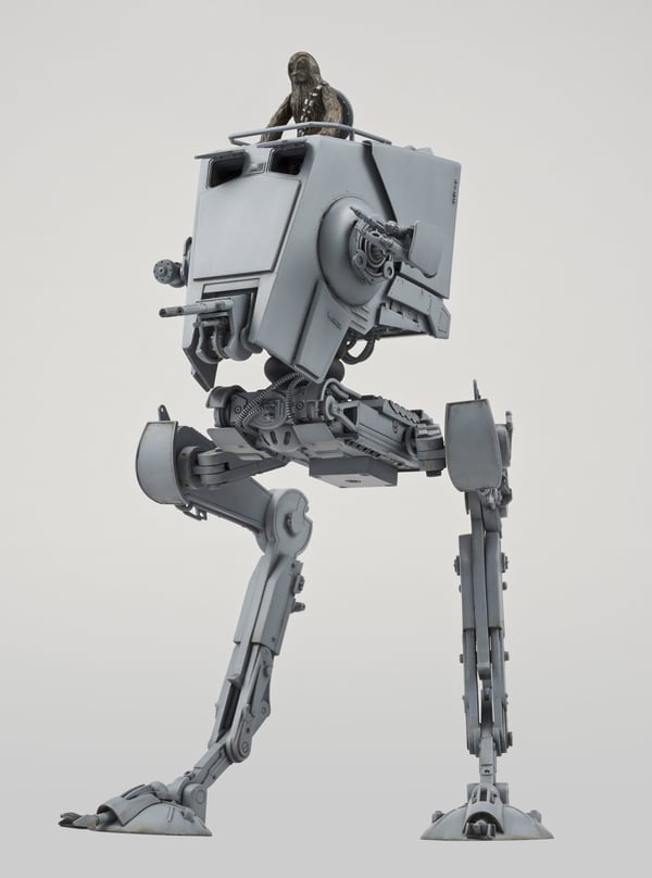 Miniatyrbillede 1 af 7: Bandai AT-ST Armored fighting vehicle model Monteringssæt 1:48
