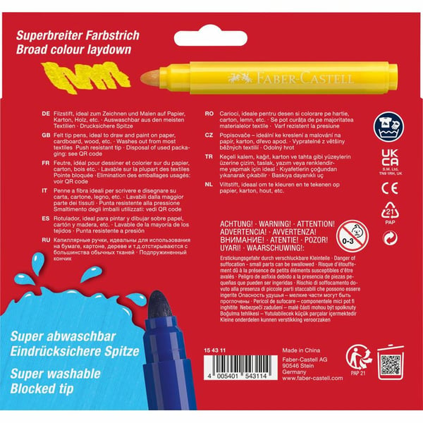 Faber-Castell Jumbo stiftpennor Multifärg 12 styck