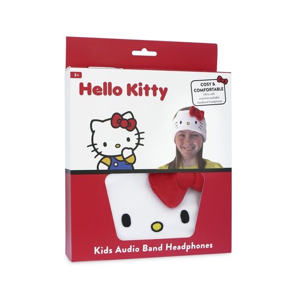 Miniatyrbild 8 av 14: OTL Technologies Hello Kitty HK0798 hörlur och headset Hörlurar Kabel Huvudband Musik Röd, Vit