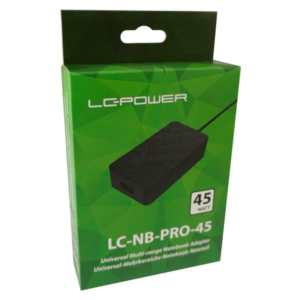 Pikkukuva 3 / 3: LC-Power LC-NB-PRO-45 virta-adapteri ja vaihtosuuntaaja Sisätila 45 W Musta