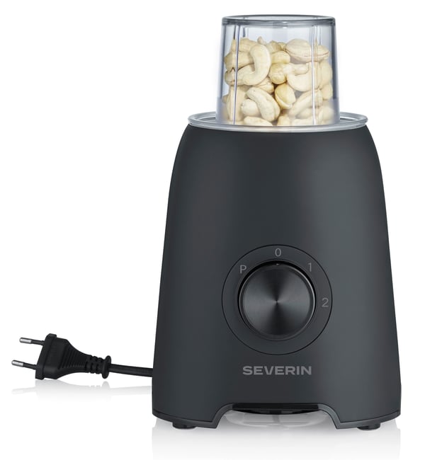 Severin SM 3724 tehosekoitin 1,5 L Pöydällä pidettävä tehosekoitin 600 W Musta, Läpinäkyvä