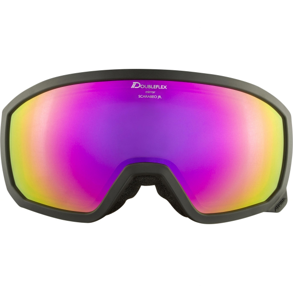 Alpina Sports SCARABEO JR. QLite vinter sportsbrille Sort Unisex Flerfarvet Sfærisk linse