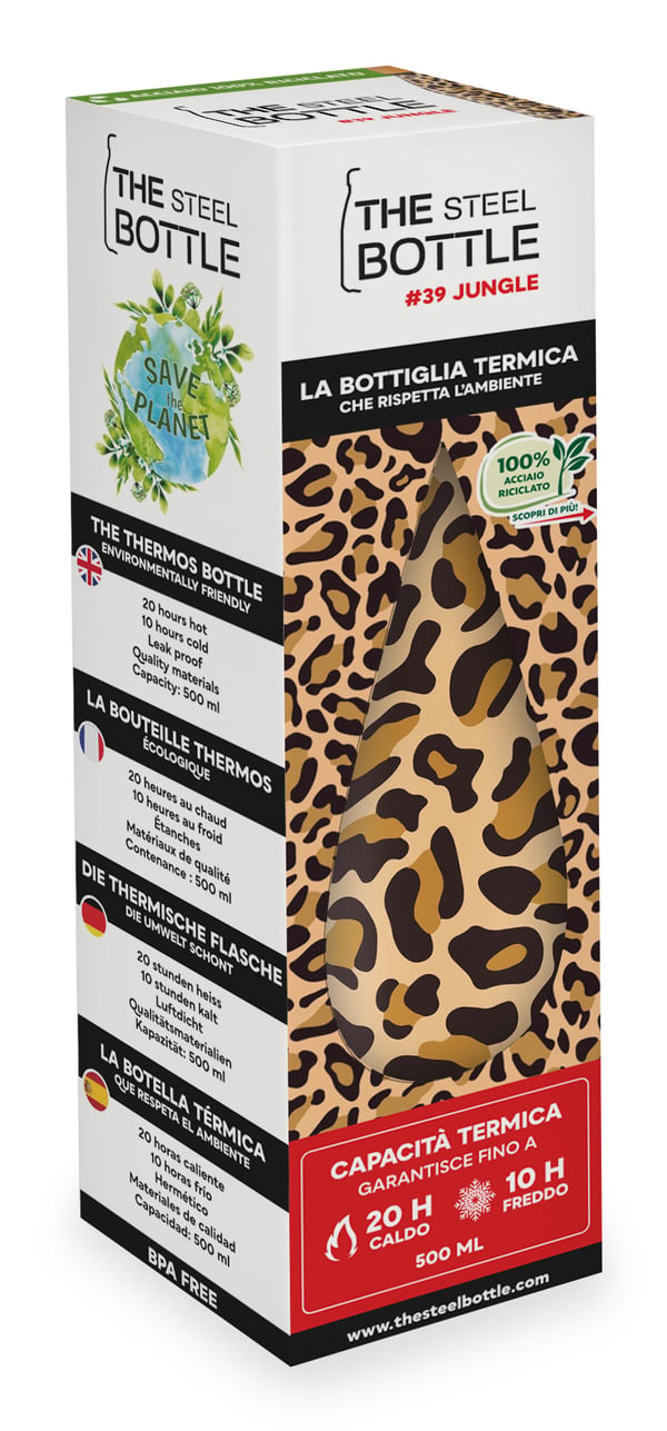 The Steel Bottle #39 jungle 500 ml Rustfrit stål Flerfarvet