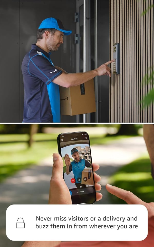 Miniatyrbillede 8 af 9: Amazon Ring Intercom Video video samtalesystem Hvid