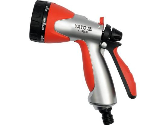 Yato YT-99841 vattensprutor Spolhandtag för trädgårdsbevattning ABS, Glasfiber, Nylon, Termoplastiskt gummi (TPR) Svart, Röd, Silver