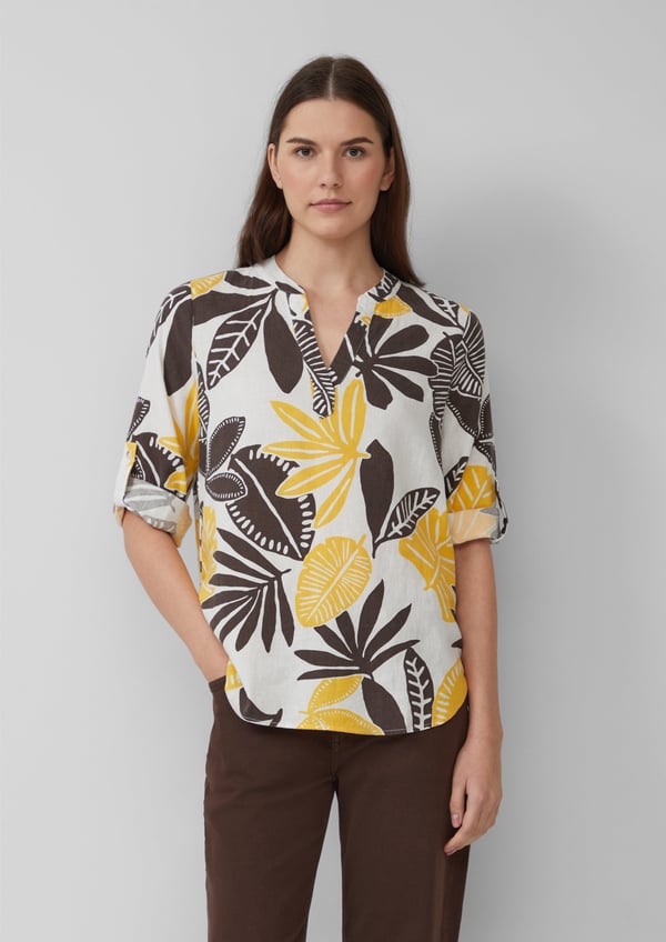 s.Oliver 2165744.02A0.32 skjorte & top Bluse 3/4 ærme Linned