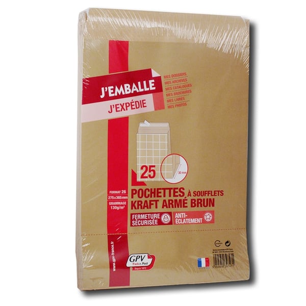 GPV France 39747 kuvert Brun 25 styck