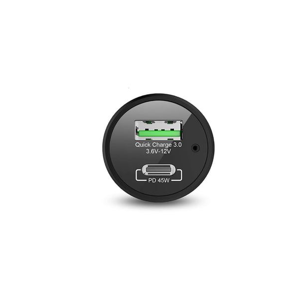 Pikkukuva 2 / 2: USB PD Type C+QC 3.0 -autolaturi (musta)