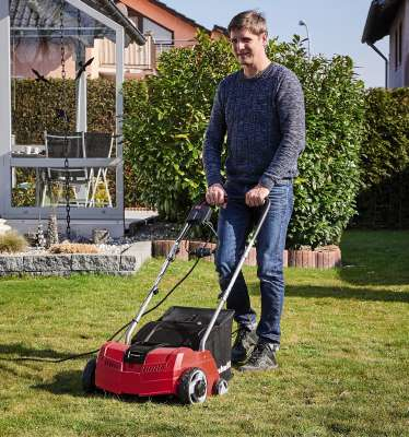Miniatyrbillede 4 af 4: Einhell GC-SA 1231/1 plænelufter 1200 W 28 L Sort, Rød