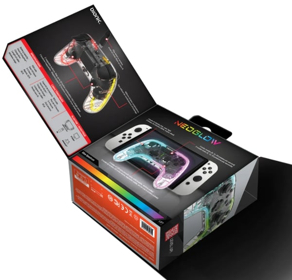 Miniatyrbillede 6 af 7: BIONIK NEOGLOW Transparent RF Gamepad Android, Nintendo Switch, PC