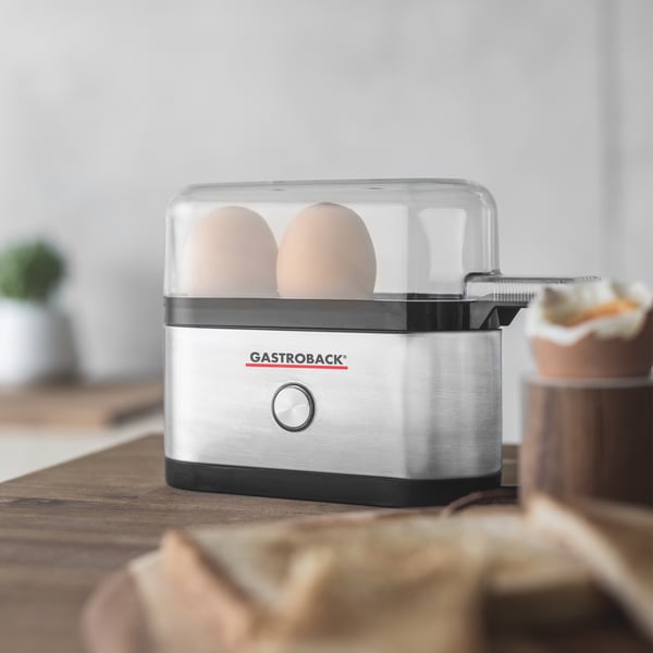 Gastroback Design Mini 3 munaa 350 W Musta, Ruostumaton teräs