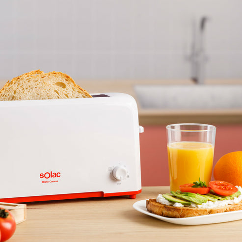 Solac S96003700 brødrister 7 1 skive(r) 800 W Rød, Hvid
