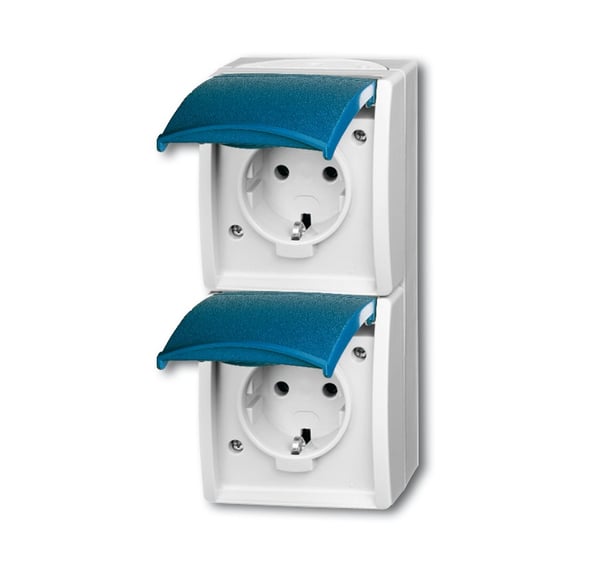 Busch-Jaeger AP SCHUKO 2FACH SENKRECHT FR / BUSCH 20-02 EW-53 2CKA002084A0701