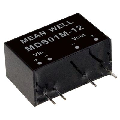 MEAN WELL MDS01L-12 strømadapter og vekselret 1 W