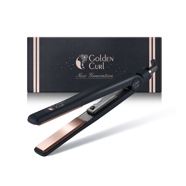 Golden Curl GC_829_ROSEGOLD hårstyler Glattebørste Varm Sort, Roseguld