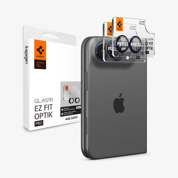 Spigen Optik Pro EZ Fit Beskyttelse af kameralinsen Apple 2 stk