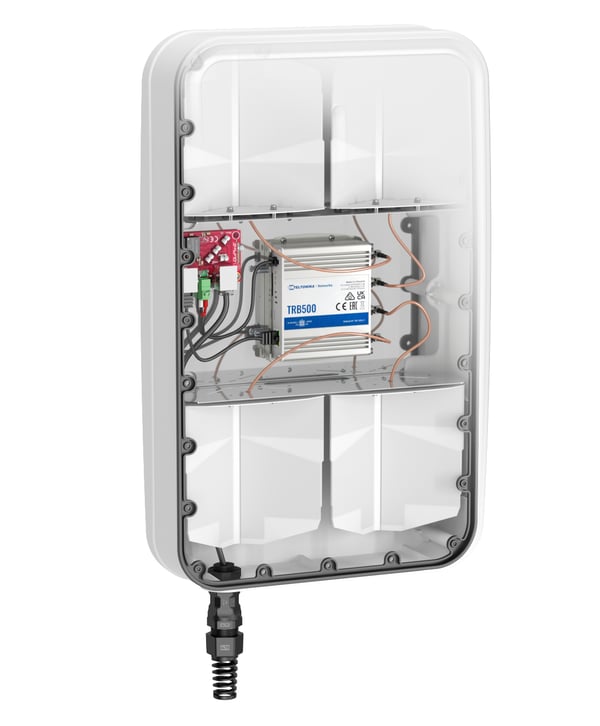 Miniatyrbild 3 av 5: QuWireless QuMax Omni for TRB500 nätverksantenner Rundstrålande antenn PoE/LAN 4 dBi