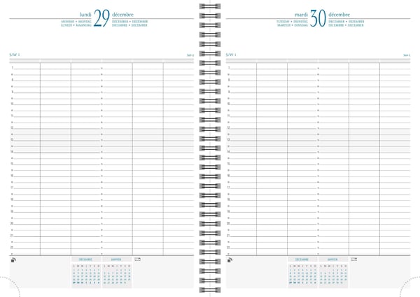 Exacompta 296122E mötesbokningsböcker Veckovis möteskalender Blå
