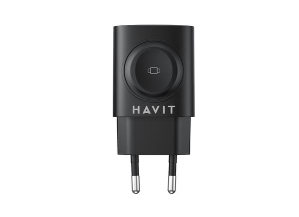 Miniatyrbillede 2 af 5: Havit 6939119081065 oplader til mobil enhed Sort Trådløs opladning Hurtig opladning Indendørs