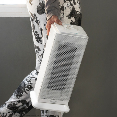 Cecotec 05311 elektrisk rumsvärmare inomhus Rostfritt stål, Vit 2000 W Elektrisk värmefläkt