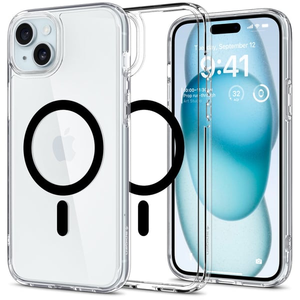 Spigen ACS06803 mobiltelefonfodral 15,5 cm (6.1") Mobilskal Svart, Transparent