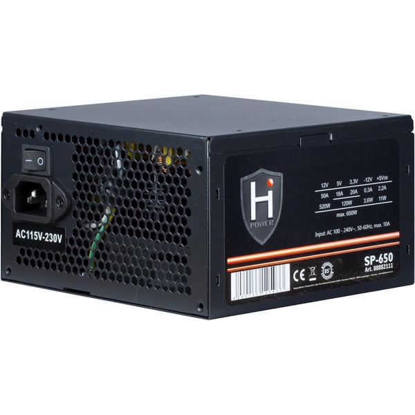 Miniatyrbild 2 av 4: Inter-Tech HIPOWER SP-650 strömförsörjningsenheter 650 W 20+4 pin ATX ATX Svart
