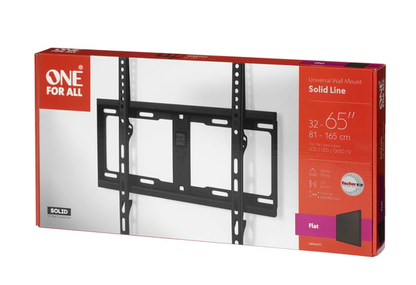 One For All Solid 165,1 cm (65") Musta