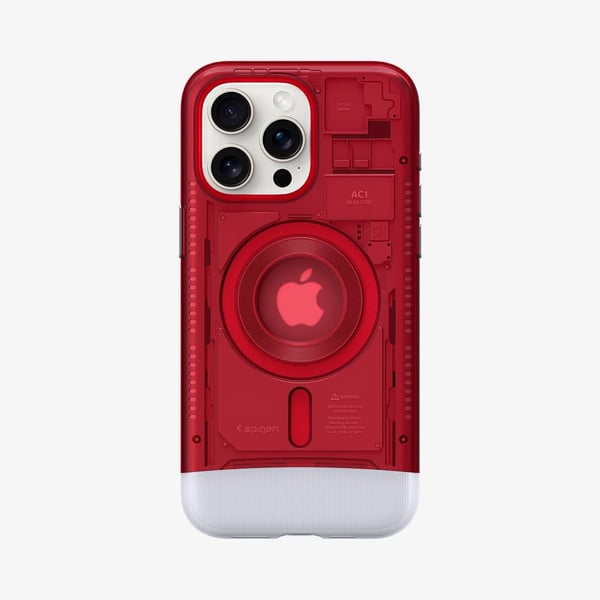 Spigen Classic C1 MagFit matkapuhelimen suojakotelo 15,5 cm (6.1") Suojus Punainen