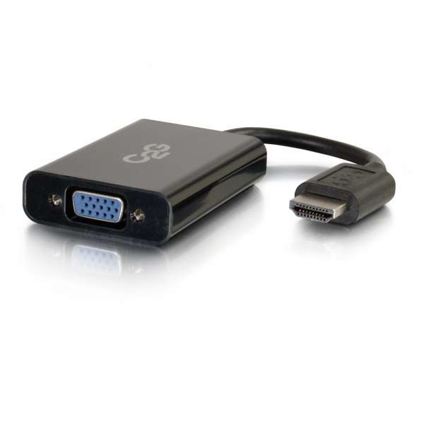 C2G 80501 0,2 m HDMI VGA (D-Sub) Musta