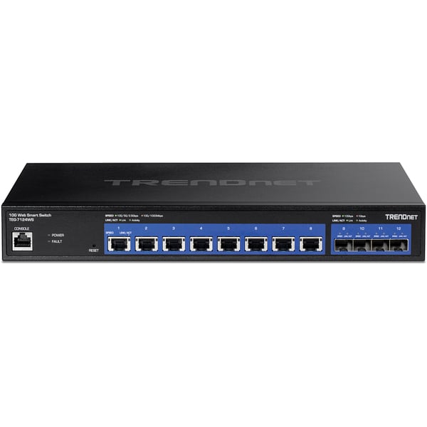 Miniatyrbillede 3 af 3: Trendnet TEG-7124WS netværksswitch Administreret L2/L3/L4 10G Ethernet (100/1000/10000) 1U Sort