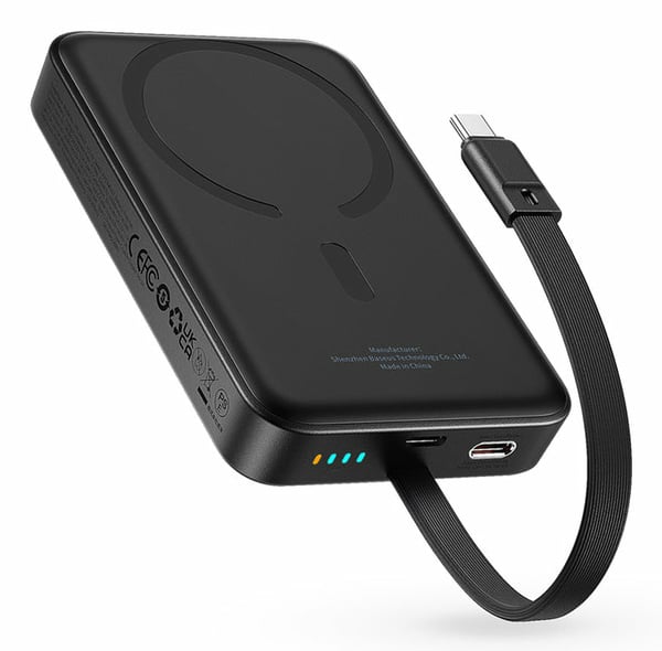 Miniatyrbillede 7 af 7: Baseus P1002210B113-00 powerbank Lithium polymer (LiPo) 10000 mAh Trådløs opladning Hvid