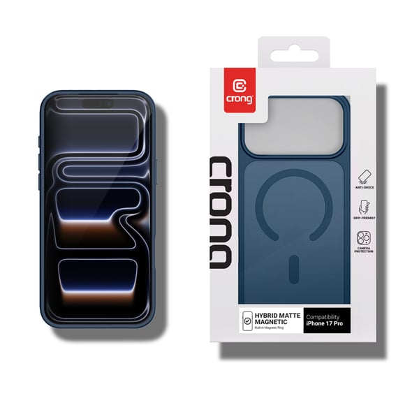 Miniatyrbillede 4 af 4: Crong CRGHMMIP1763PNBL mobiltelefon etui Cover Marineblå, Gennemsigtig
