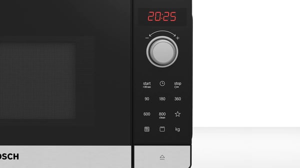 Bosch Serie 2 FEL023MS2 mikroaaltouuni Musta, Ruostumaton teräs Solo-mikroaaltouuni Pöytämalli 20 L 800 W