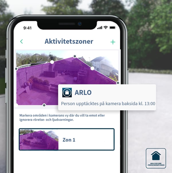 Miniatyrbild 6 av 9: Arlo Pro Floodlight övervakningskamera utomhus, vit