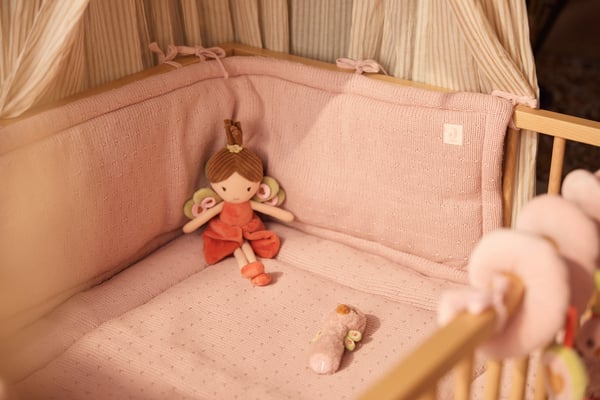 Miniatyrbillede 6 af 6: Jollein 004-895-68217 kant til barneseng Rose